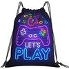 Generic Leggero Coulisse Tasche Retro Game Neon Video Games Night Sacca Sportivo Fashion Zaino da Viaggio per Sport Uomo All'Aperto 36X42Cm