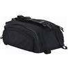 QUAHEAS Borsa da bicicletta nera in poliestere idrorepellente, 38 x 21 x 16 cm, per MTB, bici da strada, city bike e outdoor, pratica borsa da sella antiscivolo, con assorbimento degli urti e comfort