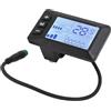 Ausla Display E Bike Pannello di Controllo LCD ABS 24V 36V 48V 5 Core Connettore Antipioggia Velocità Contachilometri Batteria per Ciclisti di Modifica Scooter Bici Elettrica