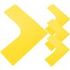 Abaodam Marcatori da Allenamento Calcio Set 4 in Pp Design a Angolo Retto Giallo per Strutture Sportive Tappetini Segnapunti Sportivi Pratici e Resistenti