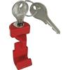 KlickFix Pulsante Accessorio Rosso con Serratura, Nero, 69,8 x 5,3 cm.