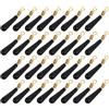 KHBUAB Kit da Pesca 50 Pezzi Ferma Lenza in Silicone e Metallo Nero, Resistente ai Danni Rotazione, per Pesca in Acqua Dolci e Salata