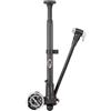 Nexbrill Pompa da pavimento in alluminio per biciclette con manometro visivo, uscita massima 300 PSI, supporto a doppia valvola per tutti i tipi di bici (nero)