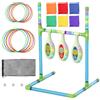 Generico Gioco Del Lancio - Attività Interattive Con A LED | Pouf Per Bambini | Kit Puntale Per Sacco Di Sabbia 2 In 1, Casa, Cortile, Giardino, Per Interni, Gioco, Allenamento, Festa, Famiglia, Adulti, R