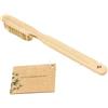 APGLSXY Spazzola da arrampicata con manico in legno, testa in fibra naturale, forma lunga 20 cm, con foro per la coda per accumulare gessi su supporti e tasche, per tenere la cura della falesia, spazzola per