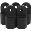 TOYANDONA Tappo Terminale Occhiello in Nylon Nero 7/8 per Accessori da Barca, Leggero e Salvaspazio, 5 Pezzi, per Kayak e Uso Nautico