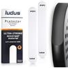 Ludus Paracolpi Racchetta Padel Trasparente, Superficie Liscia, Confezione da 2, Protezione Resistente ed Elastica, Facile da Applicare, Minime Bolle d'Aria 35x370 mm