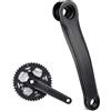 Yardwe Pedivella Bici in Lega di Alluminio Nero, Forte e Resistente, 170mm Attacco Orizzontale Quadrato, per Bici Pieghevoli da Strada