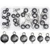 BLUESEABUY 24 Pezzi Fishing Cheburashka 3g/5g/7g/10g/12g/14g Pesi di Pesca Drop Weights Rig Attrezzatura da Pesca Pesi Plain Sinker Set di Piombi Intercambiabili con Scatola per Gancio Offset