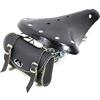 MONTEGRAPPA Sella Vintage con 3 Molle + Borsello Nero Ideale per City Bike - Graziella - R - Bici Vintage - Scatto Fisso