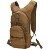 Kaiyei Zaino militare mimetico da 15 l per bicicletta, casual, impermeabile, multitasca, durevole, da viaggio, tattico, trekking, alpinismo, sport, piccola borsa, Kaki