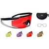 Bertoni Occhiali da Tiro Sportivo Poligono con 4 Lenti Intercambiabili e Clip Accessorio per Lenti da Vista Graduate - SH890N SOS Italy Occhiali Tattici Uomo e Donna per Shooting