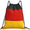 Generic Fashion Borsa Coulisse German Flag Sacca Sportiva Personalizzato Zainetti per Spiaggia Donna Vacanze 36X42Cm