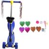 YUKOFE Monopattino per bambini a 3 ruote regolabile in altezza Comoda sella con luce e musica Pneumatici larghi per bambini da 2 a 9 anni Materiale in lega di alluminio