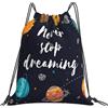 Generic Personalizzato Borsa Coulisse Outer Space Sacca Ginnastica con Coulisse Zaino Scuola per Donna Sport Nuoto 36X42Cm