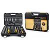 TANIASHOP Valigetta Attrezzi 202 Pezzi Chiavi a Bussola con Cricchetto 1/4 3/8 1/2 Acciaio Cr-V Professionale Set Bussole Completo con inserti Torx, Prolunghe e Accessori Kit Utensili Meccanico per Auto