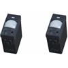 A2ZWORLD 2 Pezzi Sensore di Movimento PIR, Compatibile Con BTicino Living International, Colore Nero, da Incasso Per Serie Civile, 1 Modulo, Time Lux Regolabile, Angolo Rilevamento 120°