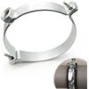 Casenly Supporto per Tubo da Stufa, 120mm Acciaio Fissaggio Tubi Canne Collare Fascetta di Bloccaggio per Canna Fumaria in Acciaio Inox per Camino