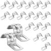 Poppstar 20x Morsetto per tubi a foro singolo in acciaio inox, larghezza banda 12 mm, per tubo con diametro 8 mm