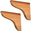 XIAODANKE 2 Pezzi Staffa per Mensola in Quercia Rossa Supporto per Mensole Sospese a Parete Color Legno Reggimensole Decorative in Legno Massello con Vite (135 × 135mm)
