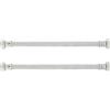 MP-SHOP IT Set 2 Tubi Flessibili Idraulici 3/8 F x 3/8 F | Tubo Trecciato Acciaio Inox | Lunghezza 20 cm | Diametro DN 10 | Doppia Calotta | Anti-ruggine e Corrosione | Installazione Rapida