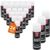 Spetebo Gesso spray bianco solubile in acqua, bomboletta da 100 ml, set da 24 pezzi, per esterni, lavabile, gesso liquido per strade, marcatura pavimenti, per campi sportivi, prati, asfalto non