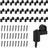 Goktvai 30 Pezzi 3/8 Pollici Clip per Zanzariere con Viti, Plastica Offset Clip per Finestre Antitempesta Elementi di Fissaggio for Fissare Zanzariere Invernali Pannelli Antitempesta (Nero)
