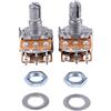 Bstepompre 2 pezzi B50K 50K Ohm, 6 morsetti conici doppi rotanti, potenziometri lineari