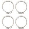 Screws City Anelli di tenuta esterni da 12 mm per clip circolari, anello di sicurezza a scatto in acciaio inossidabile A2 DIN 471 (confezione da 10) G02B