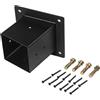 Cloudpower Staffe per pergola per pali in legno da 10,2 x 10,2 cm, kit di supporto da parete inclinato a 15 gradi per gazebo, portico e cortile con hardware, acciaio nero (1 pezzo)