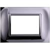 ZOREI Placca Compatibile Con Bticino Living, Placche Plastica Quadrata, 1 Pezzo (3 Posti/Moduli,Cromato Lucido)