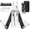 Ecofocet 28 in 1 Pinza Multiuso, Coltello Multiuso in Acciaio Inox con Pinze, Forbici, Apribottiglie, Cacciavite e Altri, Utensile Multifunzione Pieghevole per Fai da Te, Campeggio, Sopravvivenza