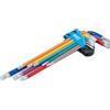 BGS 74465 | Serie di chiavi ad angolo | multicolore | extra lunghe | profilo a T (per Torx) con foro e testa sferica T10 - T50 | 9 pz.