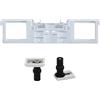 eletech Cerniere per sedile wc kit cerniere copriwater con chiusura ammortizzata e tasselli espansione in plastica per fissaggio tavoletta wc universale inserti (bordo 206mm con bulloni 2pz)