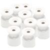 YEJBBUC 10 isolanti in porcellana, accessori elettrici per cablaggio a parete, cavo intrecciato bianco, 1,9 x 2,4 cm