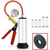 Generico Pompa for pene con manometro a vuoto, manico rosso, pompa manuale for pene uomo, ingrandimento, ingrandimento del con 12 misure for uomo(9 * 2.0in/23 * 5.1cm)