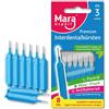 MARA EXPERT Spazzola interdentale blu mara expert | 0,6 mm ISO 3 medio | 8 spazzole interdentali | Bioplastica | Spazzole per spazi interdentali | Con sapore di menta - clorexidina - Fluoro