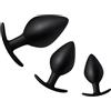 WOMULAN 3 Pcs Plug Analesex Kit Plug Anale-Dilatatore per Donna e Uomo