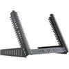 Stalflex Supporto da Tavolo con Montaggio a Ripiano Rack 19 Pollici 8U - Armadio Rack e Armadietti per Apparecchiature di Rete - Ripiano per Armadio con Angolo di Inclinazione Regolabile