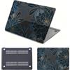 FFBOFFC Custodia Compatibile per MacBook Neo da 13 pollici Modello 2026 (A3404) con chip A18 Pro, Cover Rigida in Plastica, Fiore blu inchiostro