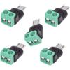chenyang Confezione da 5 connettori MICR USB a 2 pin, senza saldatura, 5 V 3 A, per power bank, telefono, radiatori