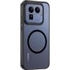 GIOPUEY Cover Magnetica per Realme GT 8 PRO， Compatibile con MagSafe， PC+TPU Finitura Antiurto Protettiva Cellulare Custodia - Black