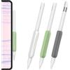 AHASTYLE 3 Pezzi Grip Custodia Silicone Ergonomica per Apple Pencil Pro, 2. Generazione e USB-C (Bianco+Grigio+Verde)