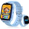 pmstuy 4G Smartwatch Bambini, Orologio Smartwatch Bambini con GPS HD Videochiamate Chiamate, Orologio GPS Bambino Telefono IP68 Impermeabile Allarme Cronometro Sveglia Giochi Modalità Classe Ragazzo Ragazza