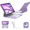 FOGARI Magic Keyboard per iPad Air 13 (M3/M2) 2025/2024, spagnolo Ñ Tastiera con Trackpad per iPad Air 13 M2/M3 2024/2025 Bluetooth Tastiera con Multi-Touchpad, Viola
