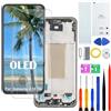 H&LYCYJ Display per Samsung Galaxy A36 5G OLED A366E A366E/DS A366B - Kit di ricambio per schermo LCD (nero con cornice, supporto impronte digitali