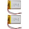 RmtcBal Batteria al litio da 3,7 V, 320 mAh, 402535, 3,7 V, per cuffie Bluetooth, dashcam e altri piccoli dispositivi, batteria ricaricabile da 3,7 Volt, compatibile prima dell'acquisto. (de402535-2 pezzi)