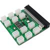 LeHang 1 Adattatore per schede Breakout per alimentatori DPS-1200FB/QB PCI-E 6Pin Aggiungere 2PSU Mining BTC con PCI-e 6X 6Pin a 6+2Pin PCI-e Cavo di Alimentazione Verde
