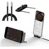 SoloZar Supporto per telefono caricatore 2 in 1 staccabile, 240 W, con cavo USB-C 1,5 m, per iPhone, Samsung Galaxy, tablet, orologio connesso