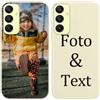 Yoedge Cover Personalizzata Custodia per Samsung Galaxy A25 5G 6,5 Personalizzato con Foto Testi Disegni Personalizza Custodia Immagine, Antiurto Beige Personalizzabili Case per Samsung A25 5G
